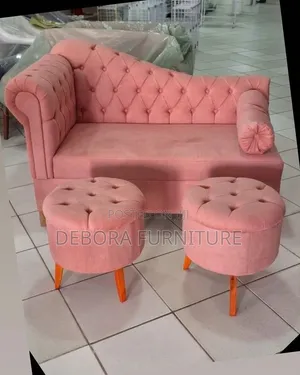 Kiti cha Chaise Lounge cha Chesterfield cha Lyx na Ottomans 2