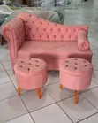 Kiti cha Chaise Lounge cha Chesterfield cha Lyx na Ottomans 2 - 2