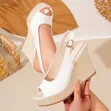 Viatu vya Wanawake vya Wedge na Sole Mbili - 4