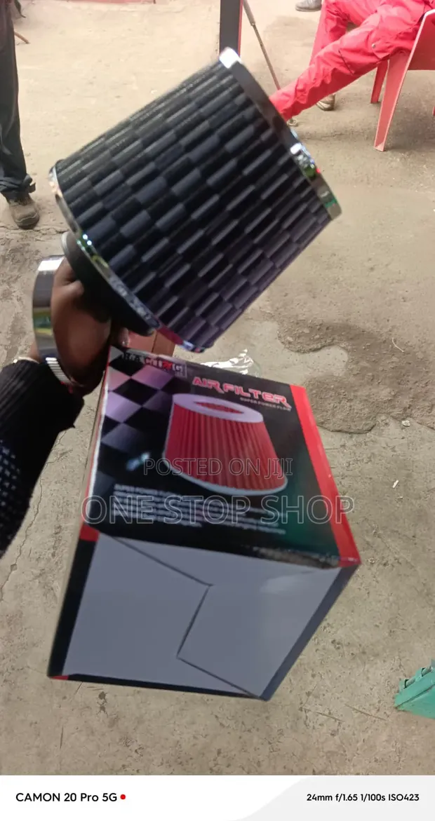 Carbon Pattern Universal High Flow Cone Air Filter - 1