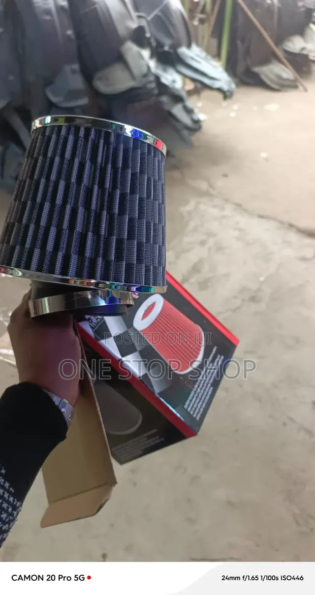 3" Carbon Pattern Cold Air Intake System Air Filter - 1