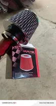 76mm Carbon Fiber Design Air Filter with Base Clamp - 1