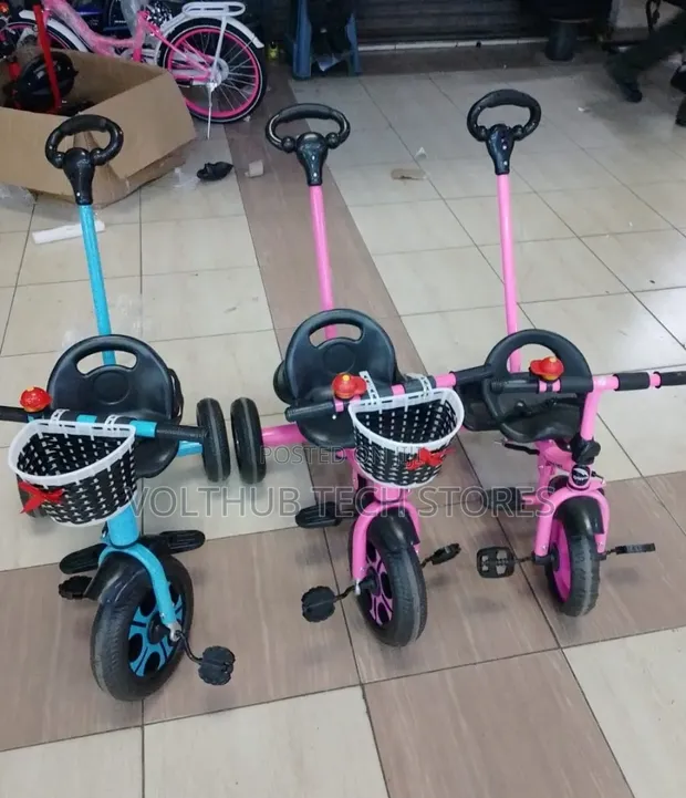 Kids Tricycle with Pushrod - 1