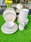 Seti ya Vyakula 24pcs Nyeupe na Nyeusi - 1