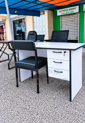 Boss Office Products Study Desk with 3 Drawers and Black Caterina Chair