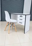Study Desk and Eames Chair - White - 2