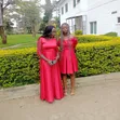 Mavazi Marefu Mekundu ya Mtandao yenye Mikono kwa Harusi - 2