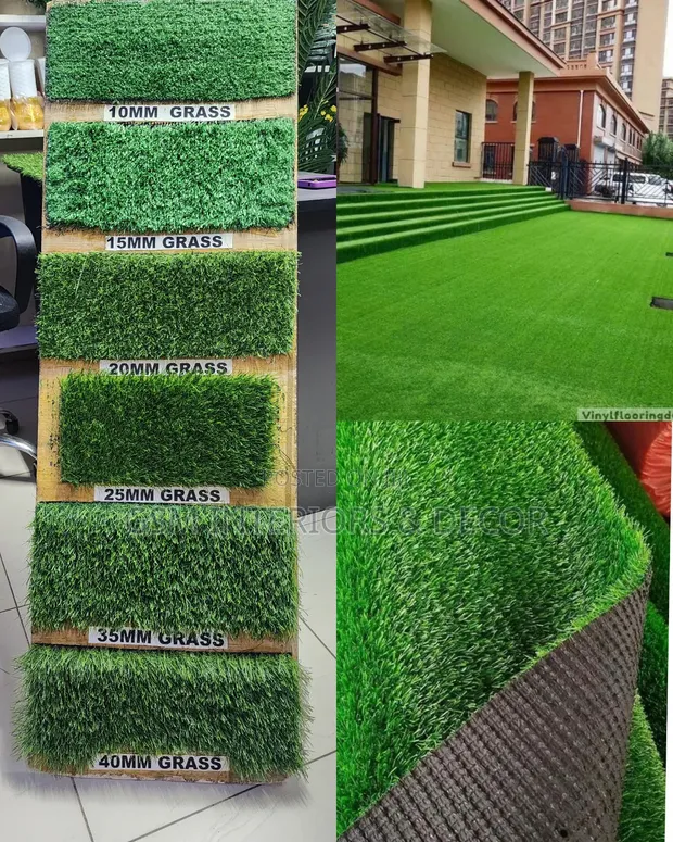 Artificial Green Grass Carpets - Pre & Post Fitting - 1