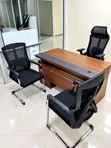 Modern Executive Office Desk Set with Ergonomic Chair - 1