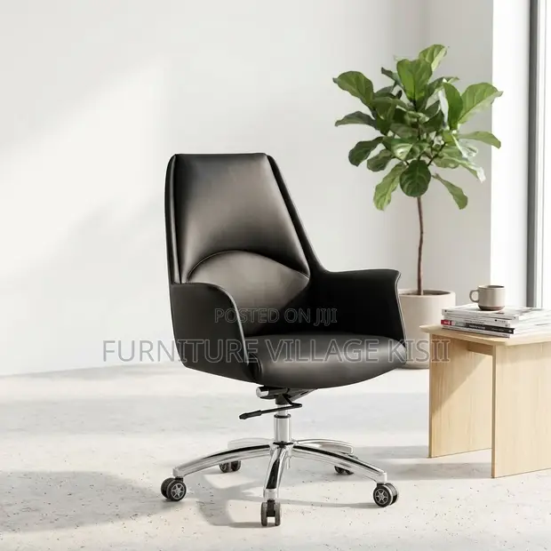 Mid-Back Executive Butterfly Office Leather Chair - 1