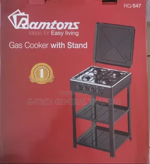 Ramtons 4-Burner Gas Cooker with Stand (RG/547)