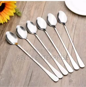 Seti ya Vijiko Vikuu vya Chai vya Chuma cha Kutolea Nje (Stainless Steel) - Vipande 6
