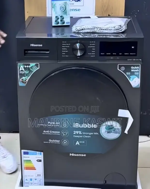 Hisense 9kg Front Load Washing Machine - Black - 1