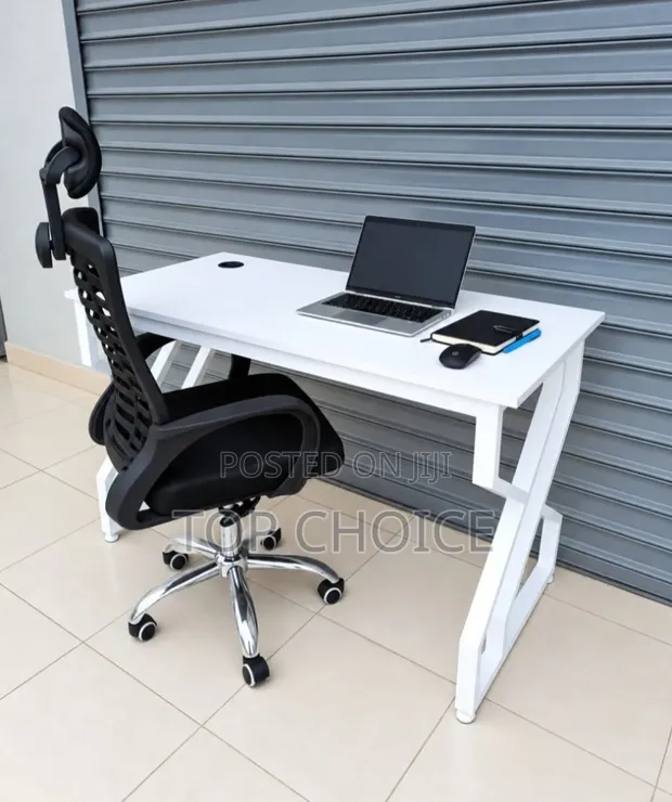 Boss Office Products Computer Desk and Swivel Mesh Chair Set - 1