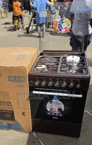 Solstar 60x60 Cooker ya Kusimama - 3 Gas + 1 Umeme
