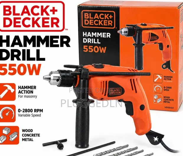 Black+Decker 550W Hammer Drill - 1