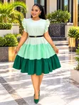 Clavis Fashion Hub Gauni la Pamba la Wanawake la Rangi Nyingi - 3