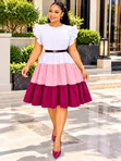 Clavis Fashion Hub Gauni la Pamba la Wanawake la Rangi Nyingi - 4
