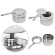 6L Round Roll Top Chafing Dish with Golden Handle & Stand - 2