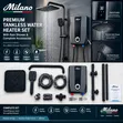 Milano Tankless Water Heater Nyeusi na Rainshower Set - 1
