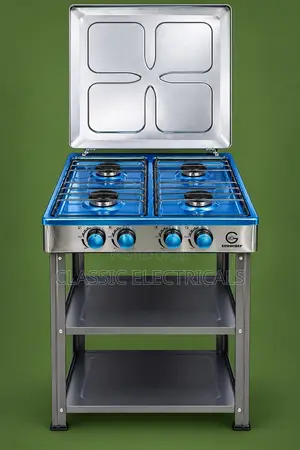 Brand New 4-Gas Burner Standing Cooker with Shelves