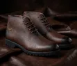 Clarks Leather Boots - Coffee - 1