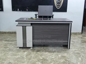 Kikao cha Ofisi cha Mtendaji - 1.4m, Kijivu cha Kisasa cha Mbao