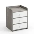 Modern 3 Drawer Bedside Table Nightstand - 2