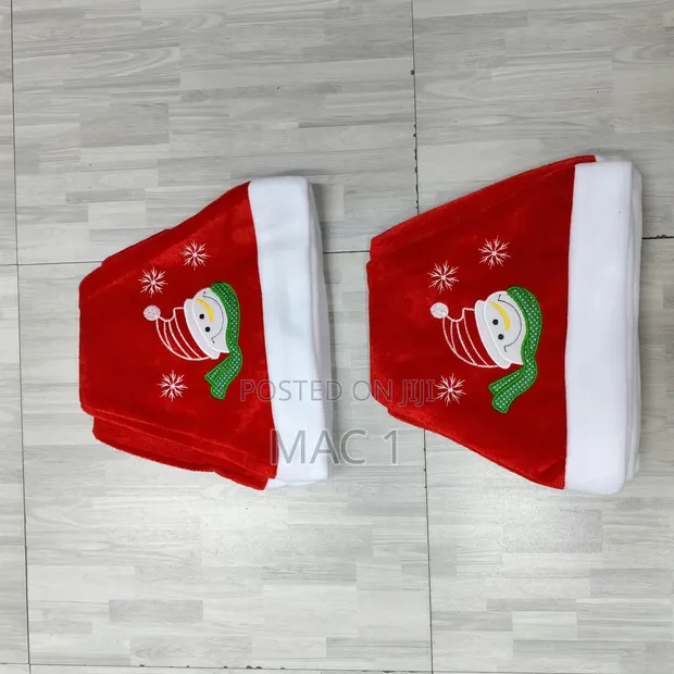 Kofia ya Santa ya Krismasi Njema yenye Picha za Theluji - 1