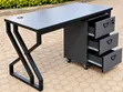 Boss Office Products Meza Nyeusi ya Kisasa ya Ofisi na Pedestal - 2