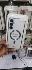 Magnetic Clear Phone Case with Electroplated Edges for Samsung Galaxy A16 - 1