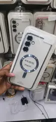 Magnetic Clear Phone Case with Electroplated Edges for Samsung Galaxy A16 - 2