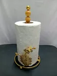 Gold Butterfly & Floral Countertop Paper Towel Holder - 3