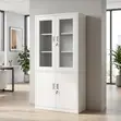 Metal Office Storage Unit - Nyeupe - 1