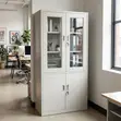 Metal Office Storage Unit - Nyeupe - 3