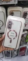 Rose Gold Clear Case yenye MagSafe Ring kwa Samsung Galaxy A56 5G - 2