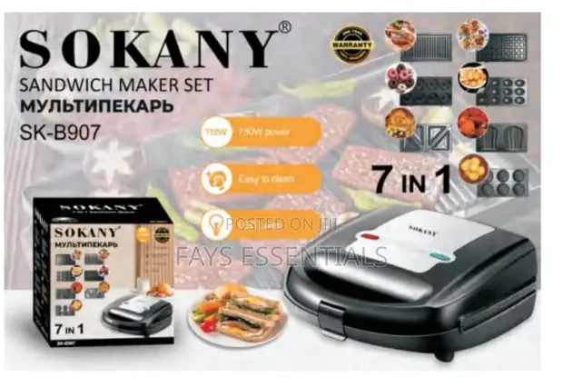 Sokany 7-in-1 Sandwich Maker - 1