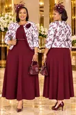 Turkey Maxi Dress 2-Piece Set (Dress + Jacket) - 4