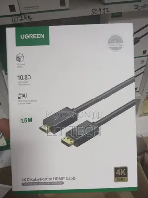 Ugreen 4K DisplayPort kwa HDMI Cable (1.5m, DP101)