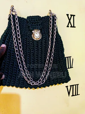 Mkoba wa Crocheted wa Mabegani - Kijani