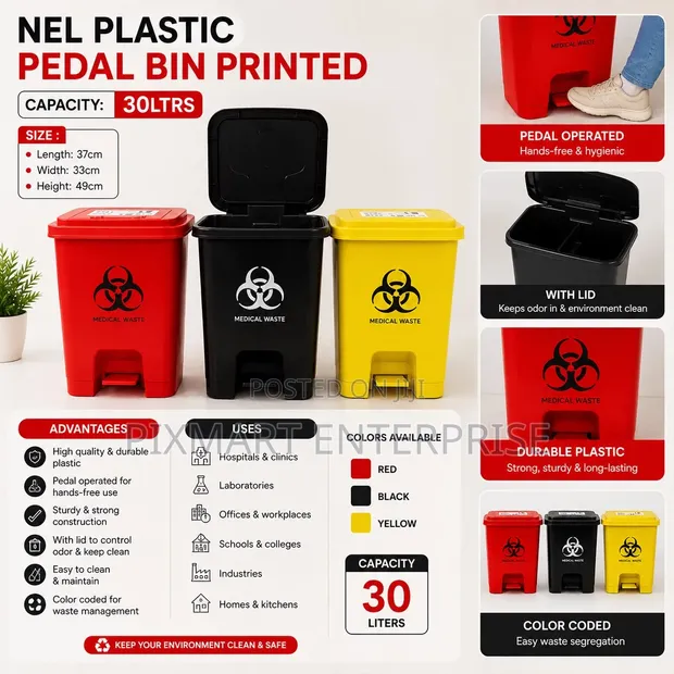 Printed Pedal Bin - Lita 30 - 1