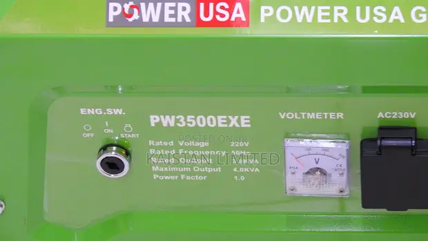 POWER USA 3.8kva Petrol Generator - Key Start - 1