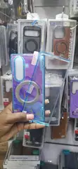Kasha la Marble la Purple Blue na Pete ya Sumaku kwa Galaxy Z Fold 6 - 1
