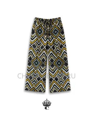 Chichi House of Fashion Geometric Ankara Wide Leg Pants