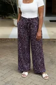 Brown & Blue Ankara Chichi Wide Leg Pants - 3