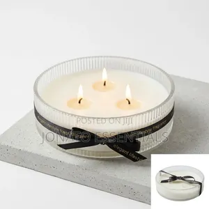 Multi-Wick Scented Candle in Ribbed Glass Bowl