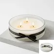 Multi-Wick Scented Candle in Ribbed Glass Bowl - 1