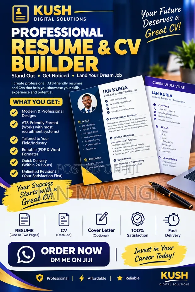Huduma za Kuandika CV na Resume Professional Nchini Kenya - 1