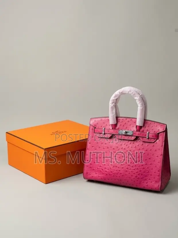 Brand New Hermes 30cm Birkin Bag (Ostrich Leather Detail) - 1
