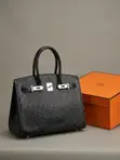 Brand New Hermes 30cm Birkin Bag (Ostrich Leather Detail) - 2